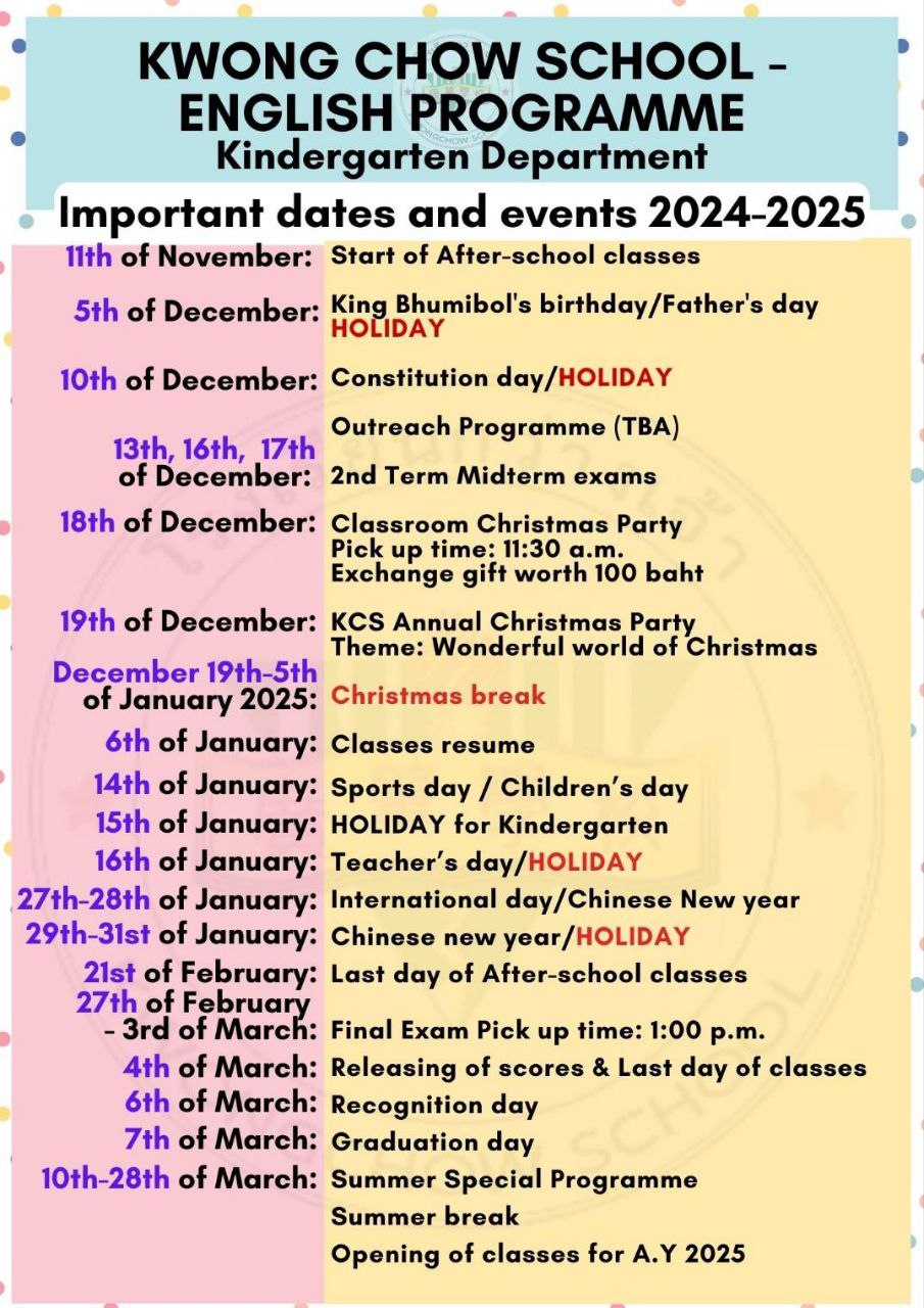 December 2024 (Kindergarten)